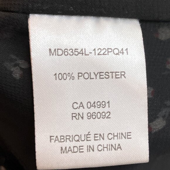 Anthropologie Size 4 Fleur Bleue Black Floral Chiffon Peasant Boho Mini Dress - Picture 5 of 5